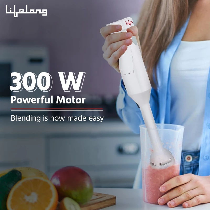 Lifelong Stainless Steel 300 Watts Hand Blender, 692 g-2.webp